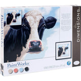DIMENSIONS Cow Paint by Number (11"x11")