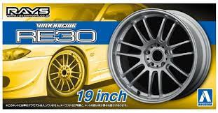 AOSHIMA 1/24 Volk Racing RE30 19" Tire & Wheel Set (4)
