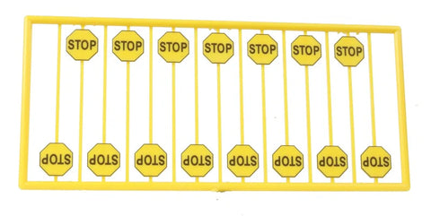 TICHY TRAINS HO Stop Signs Yellow