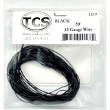 TCS 32-Gauge Wire - 20' 6.1m Roll -- Black