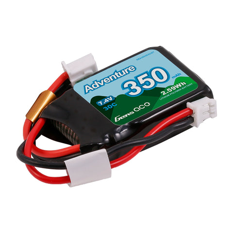 Adventure 350mAh 2S 30C 7.4V Lipo Battery Pack with JST Plug