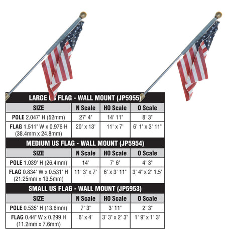 US FLAG WALL MOUNT - SMALL
