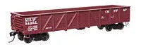 WALTHERS HO 40' 50-Ton Drop Bottom Gondola - Ready to Run -- Milwaukee Road #84955