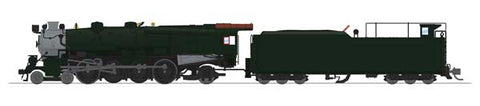BROASWAY LIMITED N Class M1a 4-8-2 Mountain - Sound and DCC - Paragon4(TM) -- Painted, Unlettered (black, graphite, Tuscan)