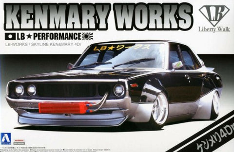 AOSHIMA 1/24 LB Works: Nissan Skyline Kenmary 4-Door Car