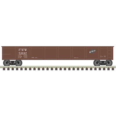 ATLAS 42' Steel Gondola w/Cement Container Load Chicago & North Western #73047 (Boxcar Red, white)