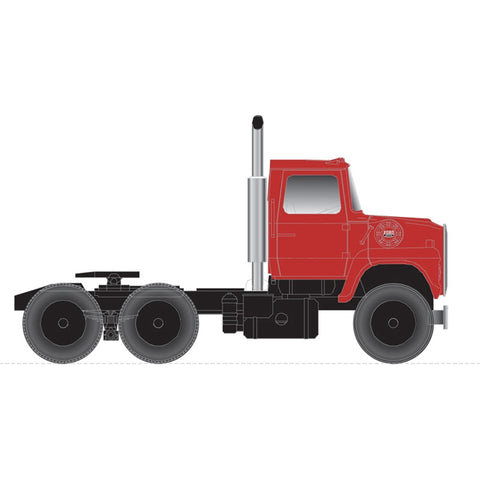 HO TRACTOR CAB DARK RED W/DECAL