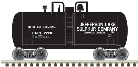 ATLAS N Beer Can Shorty Tank Car Jefferson Lake Sulphur (GATX) 2228