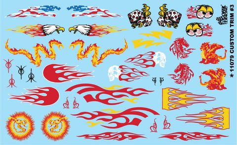 GOFER 1/24-1/25 Custom Trim #3 (Various Flames)