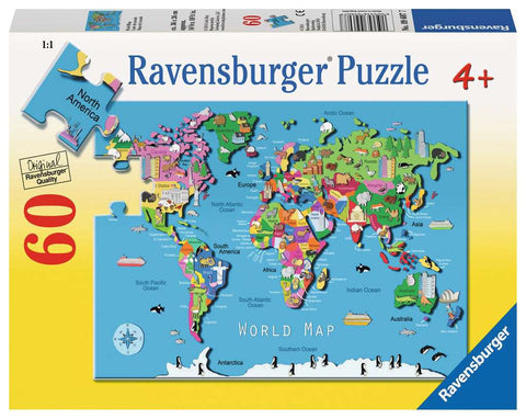 60-PIECE World Map PUZZLE