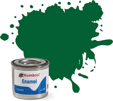 HUMBROL 14ml. Enamel Matte Bright Green