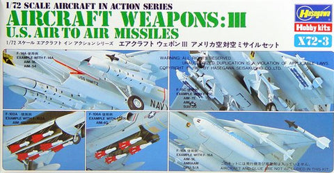 HASEGAWA 1/72 Weapons III - US Air to Air Missiles