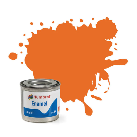 HUMBROL 14ml. Enamel Matte Orange