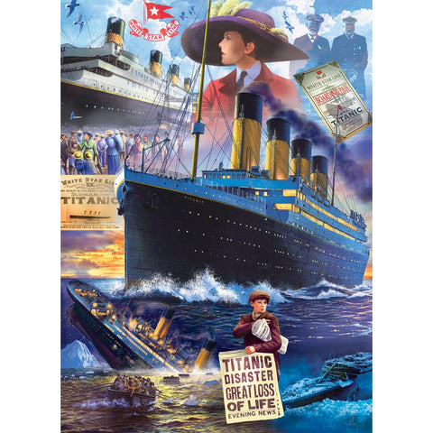 MASTER PIECES 1000-PIECE PUZZLE Titanic Collage
