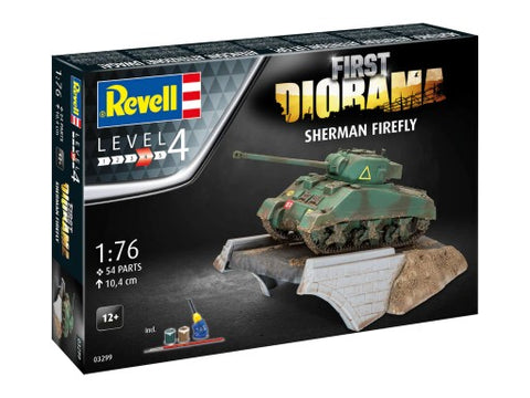 REVELL 1/76 Sherman Firefly Tank Diorama Set w/paint & glue