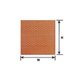 ABS HO (1:100) SCALE RED BRICK SHEET