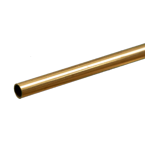 K&S 3/16"x12" Round Brass Tube .014 Wall (1)