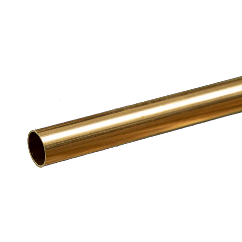K&S 11/32"x12" Round Brass Tube .014 Wall (1)