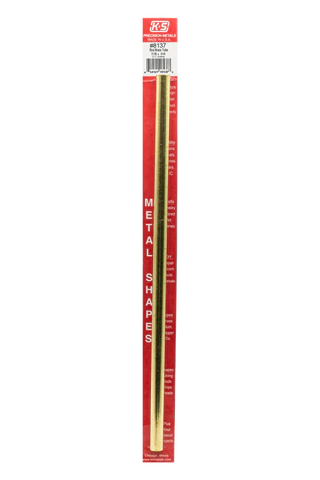 K&S 7/16" x 12"Round Brass Tube .014 Wall (1)