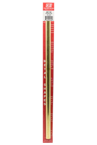 K&S 1/2"x12" Round Brass Tube .014 Wall (1)