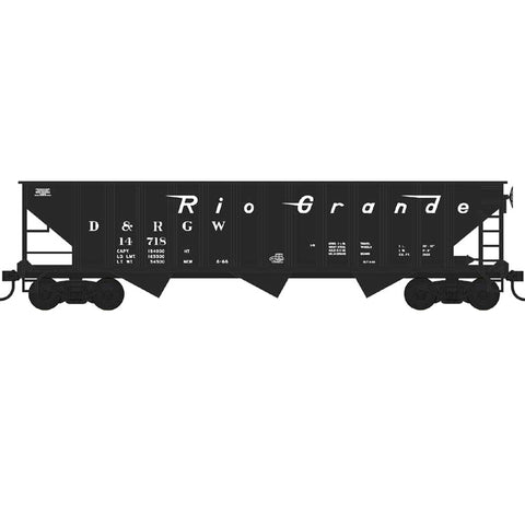 HO 100T 3-BAY HOPPER D&RGW #14692
