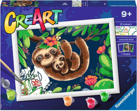 CREART Sweet Sloths Paint by Numbers Kit