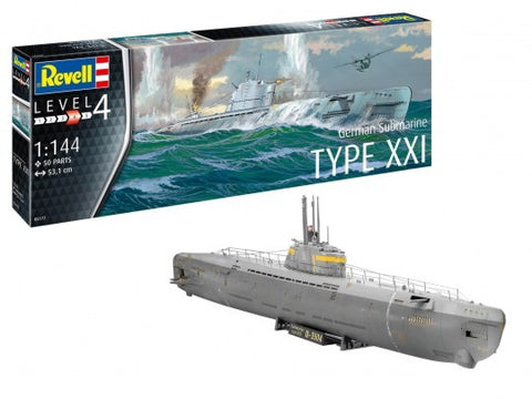 REVELL 1/144 German Type XXI Submarine