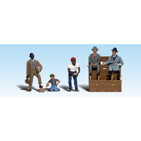 WOODLAND SCENICS HO Figures: Shoe Shiners