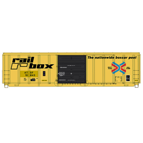 N 5277 CU FT SINGLE WIDE DOOR BOX CARS SF-X-RB