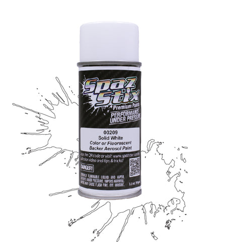 Solid White/Backer, Aerosol Paint, 3.5oz Can