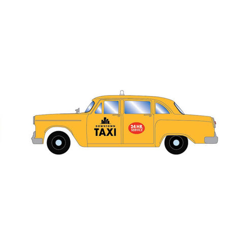 HO VEHICLE 1950s YELLOW TAXI CAB