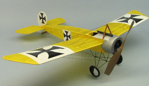 DUMAS 30" Wingspan Fokker Eindecker EIII Rubber Pwd Aircraft Laser Cut Kit