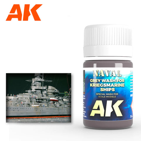 AKI Kriegsmarine Ships Grey Wash Enamel Paint 35ml Bottle