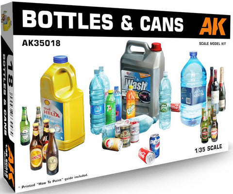 AKI 1/35 BOTTLES & CANS