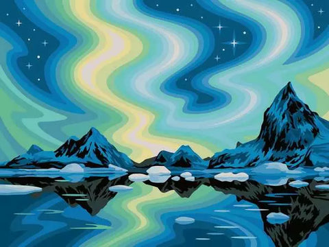 CREART Northern Light Paint by Number 12x16