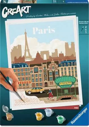 CREART Paris Paint by Numbers Kit 10x12