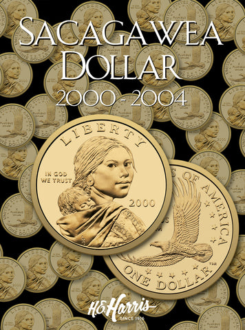 H.E. HARRIS The Sacagawea Dollar 2000-2004 Coin Folder