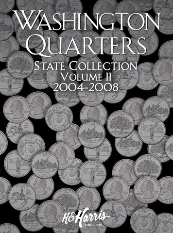 HE HARRIS Vol.2, 2004 thru 2008 Washington State Quarters Coin Folder
