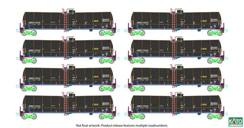 KATO Greenbrier Tank Car 8 Pack - Ready to Run  Private/Industrial Owner Set B