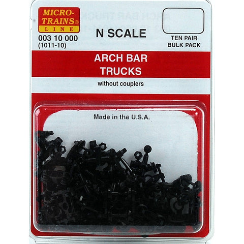 N ARCH BAR TRUCKS W/O COUPLERS 10 PK