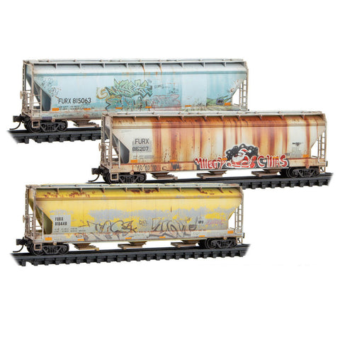 N 3-BAY COVERED HOPPERS FURX 3-PACK