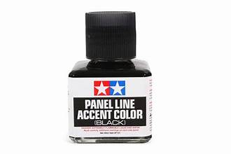 TAMIYA Black Panel Line Accent Color (40ml Bottle)