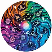 RAVENSBURGER 500-PIECE ROUND PUZZLE Astrology