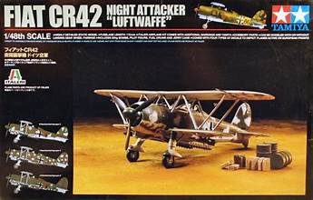 TAMIYA 1/48 Fiat CR42 Night Attacker Luftwaffe Biplane