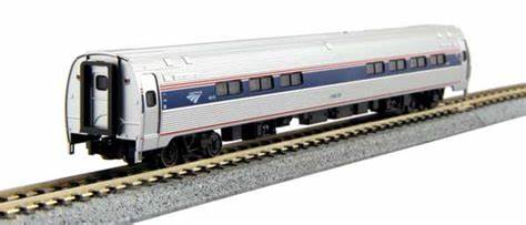 KATO N Coach/Cafe, Amfleet 1 Phase VI, Amtrak #82647 & 48159 (2 Car Set B w/ Lighting)
