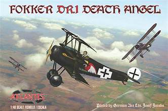 ATLANTIS 1/48 Fokker DR1 Death Angel Triplane