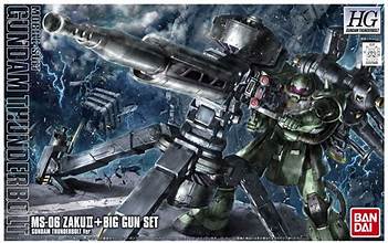 BANDAI 1/144 HGTB MS-06 Zaku II + Big Gun Set "Gundam Thunderbolt"