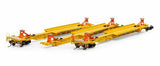 ATHEARN HO Spine Car, 57' Trinity 3 Unit, TTRX #361076 (3/pk)