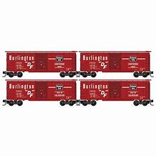 MICRO-TRAINS N Chicago, Burlington and Quincy 4-Car Runner Pack #240