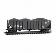 MICRO-TRAINS N Hopper, 100-Ton 3-Bay Rib Sides w/ Coal Load, PC #481915
